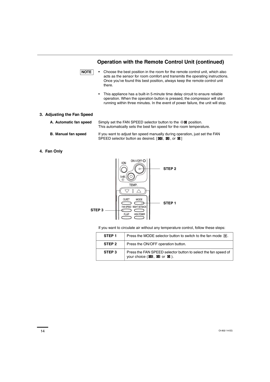 Sanyo CH0971, CH1271 service manual Adjusting the Fan Speed 