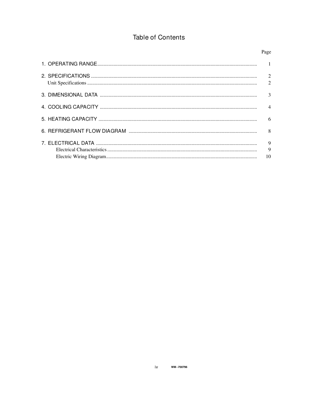 Sanyo KHS1822, CH1822 service manual Table of Contents 