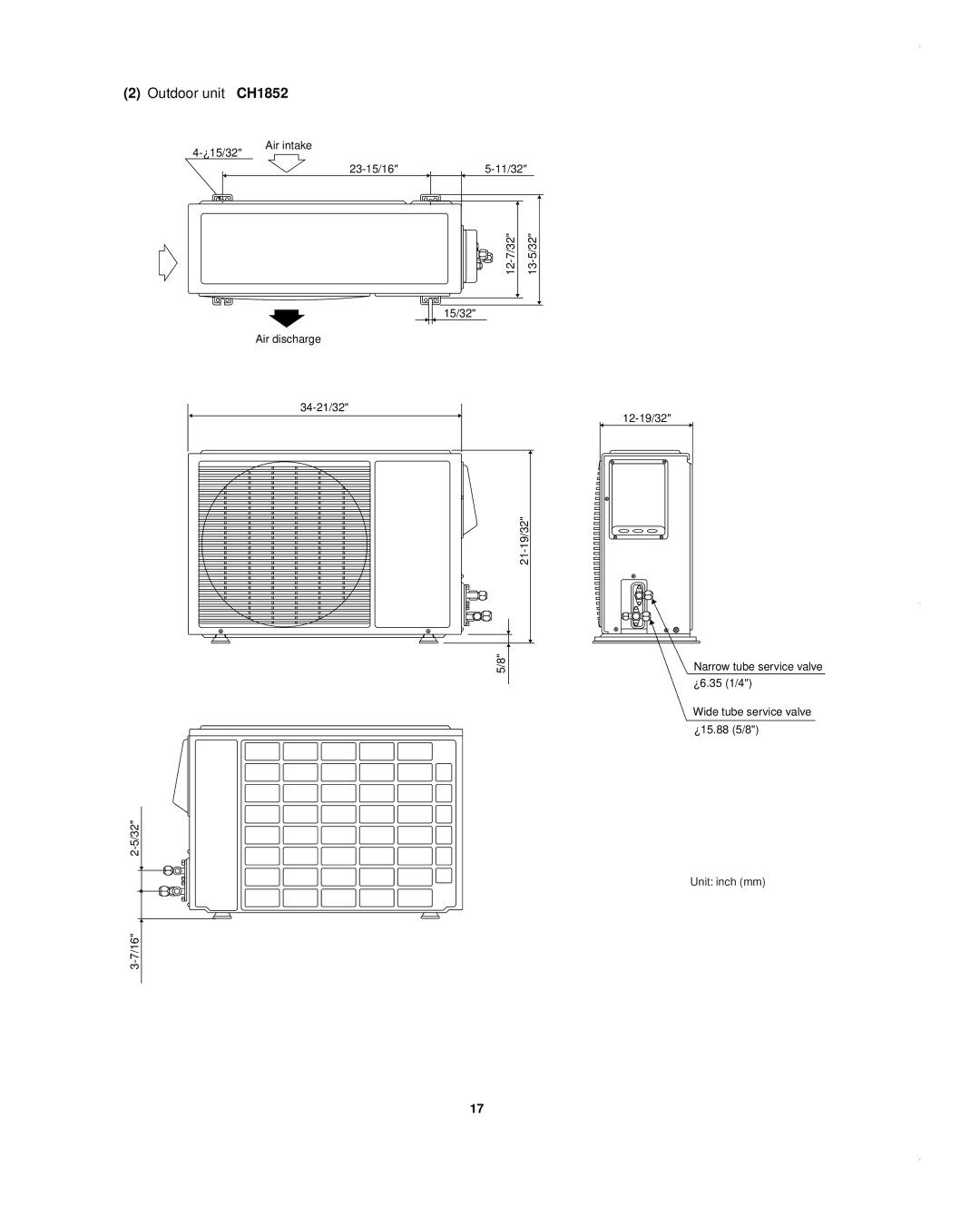 Sanyo CH0952, KHS1852-S service manual Outdoor unit CH1852 