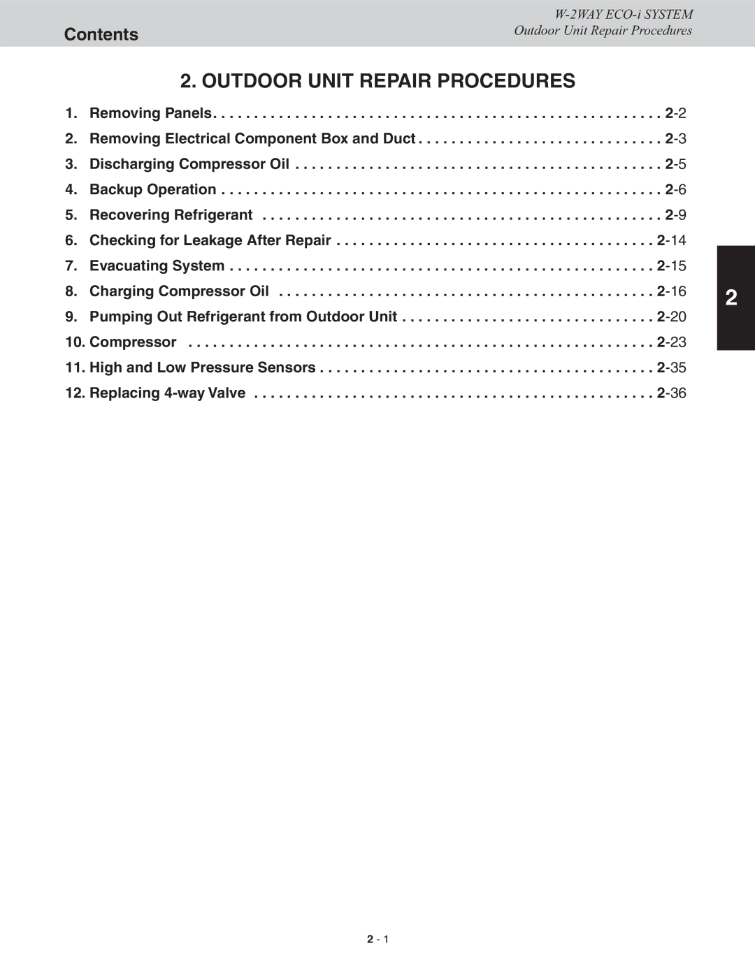 Sanyo CHDXR07263, CHDXR09663, CHDX09663, CHDX07263 service manual Outdoor Unit Repair Procedures 