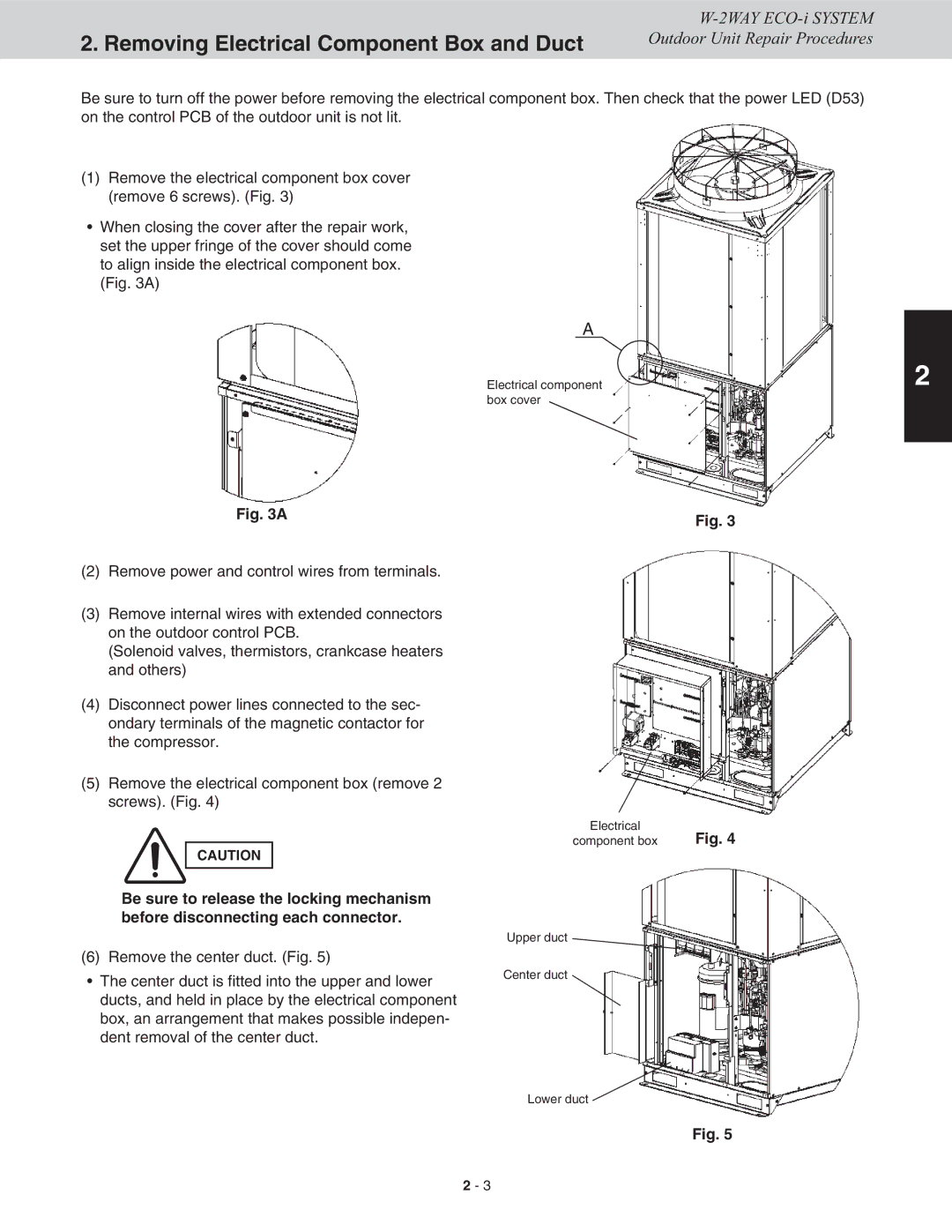 Sanyo CHDX09663, CHDXR07263, CHDXR09663, CHDX07263 service manual Removing Electrical Component Box and Duct 