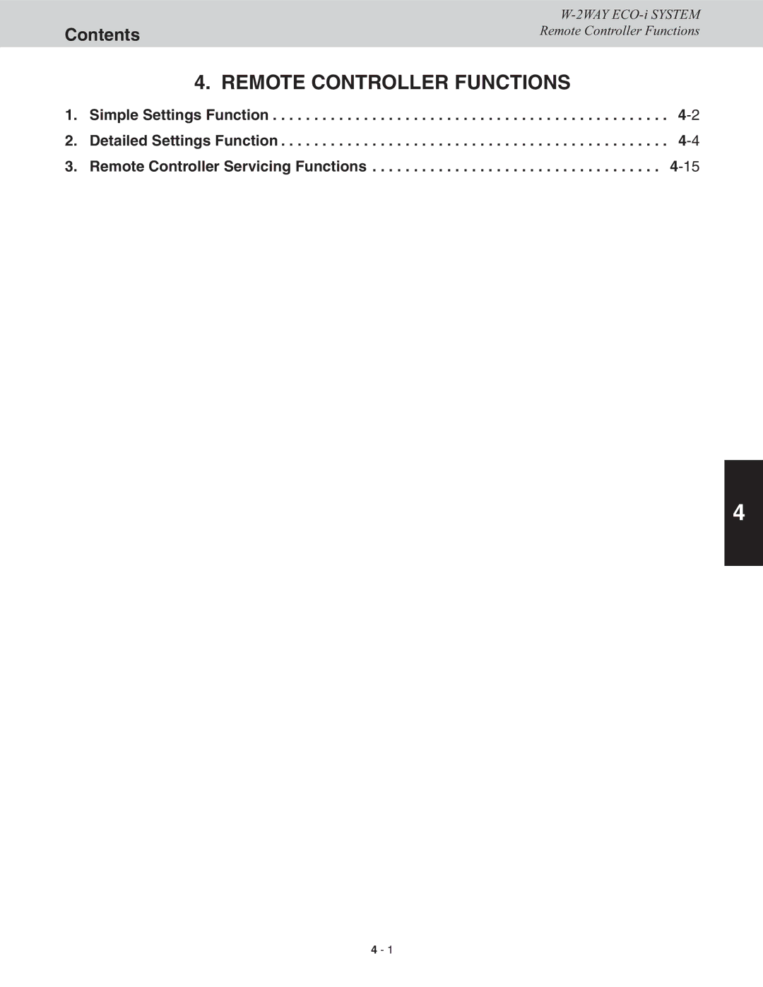 Sanyo CHDXR07263, CHDXR09663, CHDX09663, CHDX07263 service manual Remote Controller Functions 