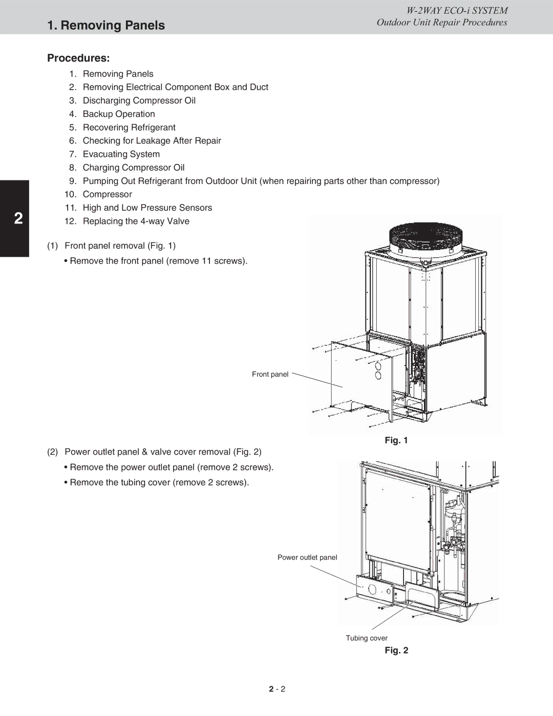 Sanyo CHDX09663, CHDXR09663, CHDX07263, CHDXR07263* service manual Removing Panels, Procedures 