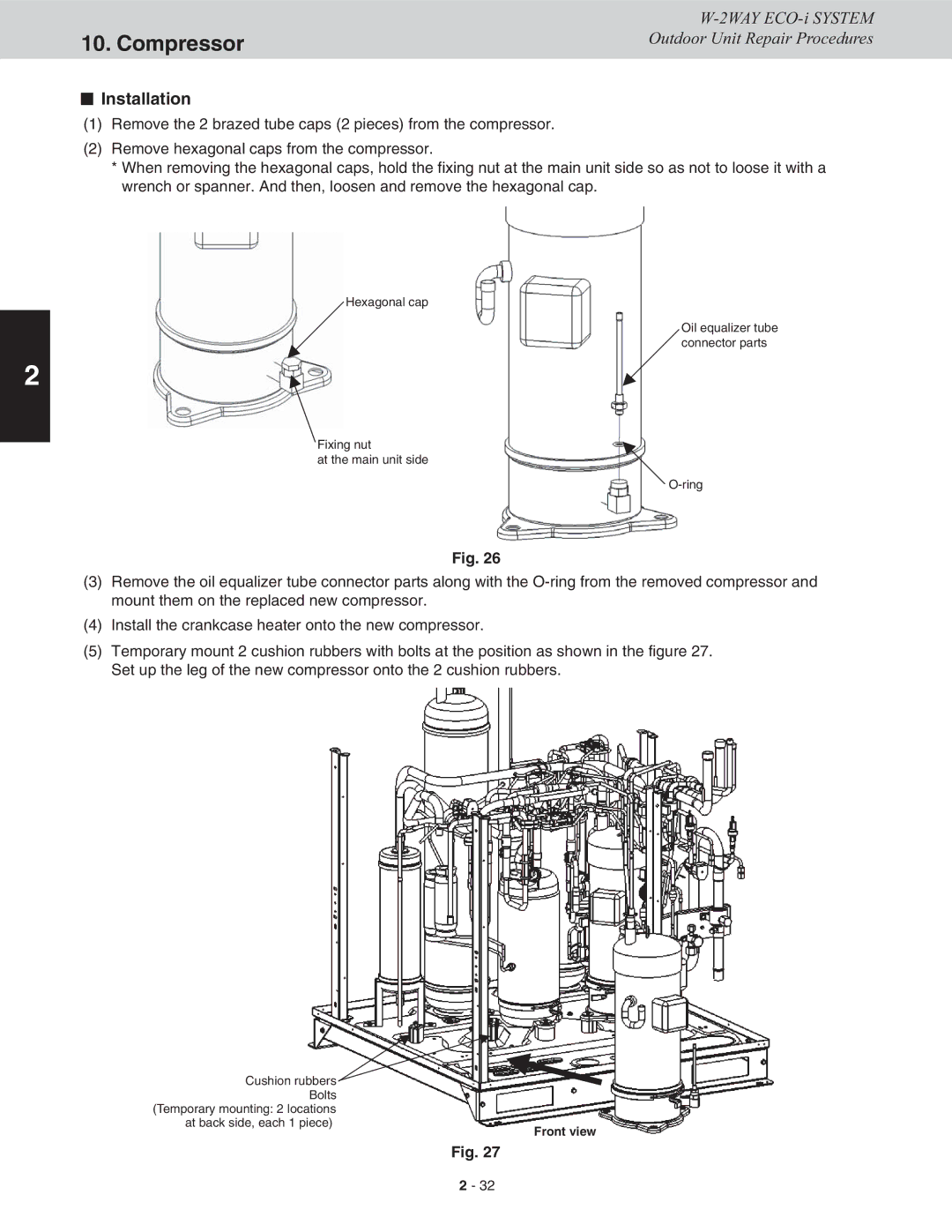 Sanyo CHDXR07263*, CHDXR09663, CHDX09663, CHDX07263 service manual Compressor 