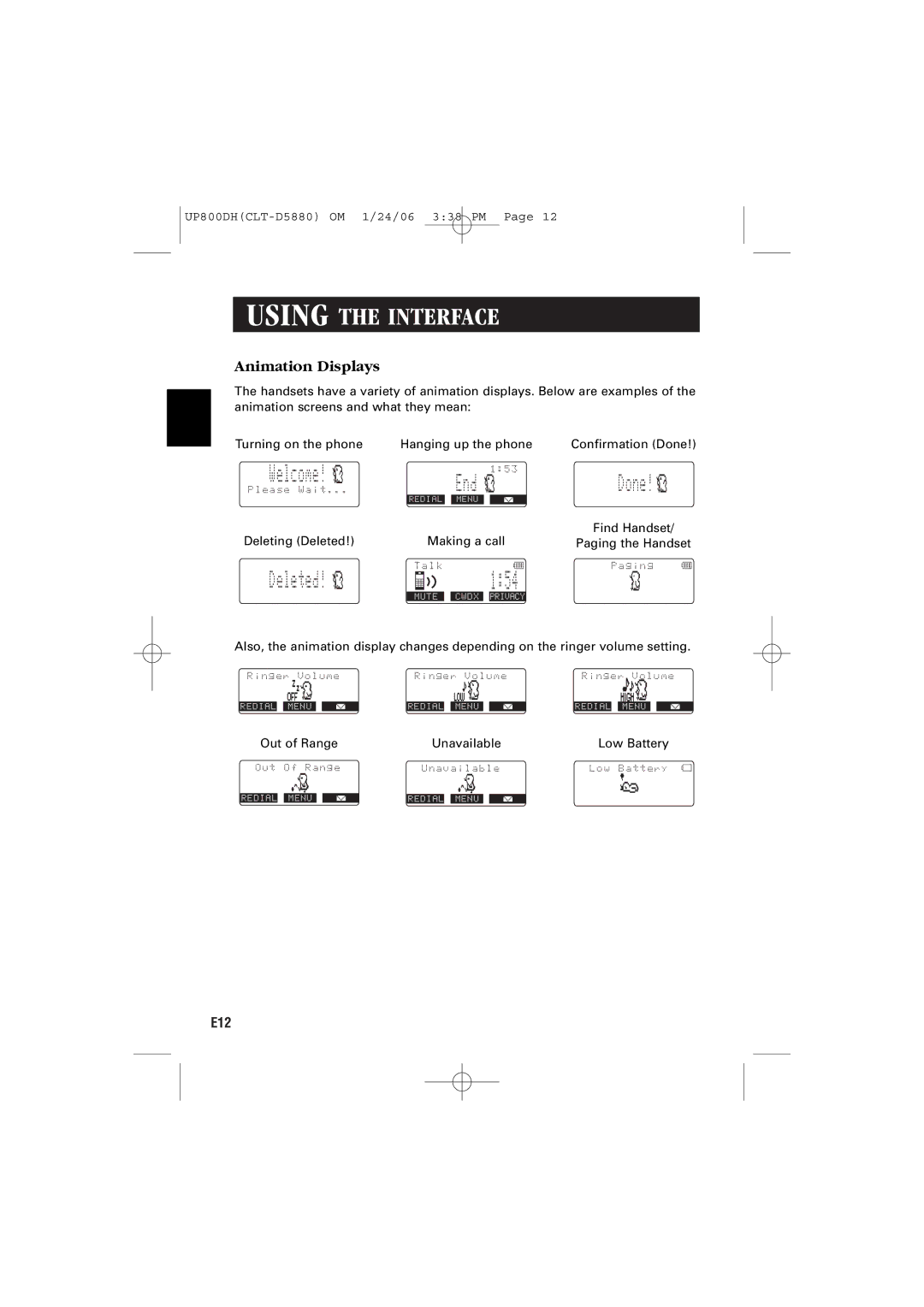 Sanyo CLT-D5882, CLT-D5880, CLT-D5883 instruction manual Done, Animation Displays 