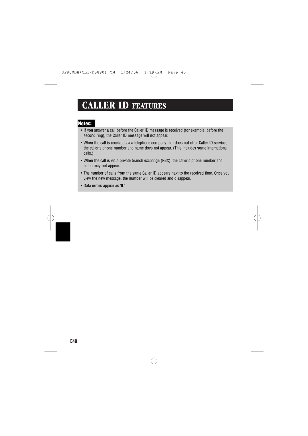 Sanyo CLT-D5880, CLT-D5883, CLT-D5882 instruction manual E40 