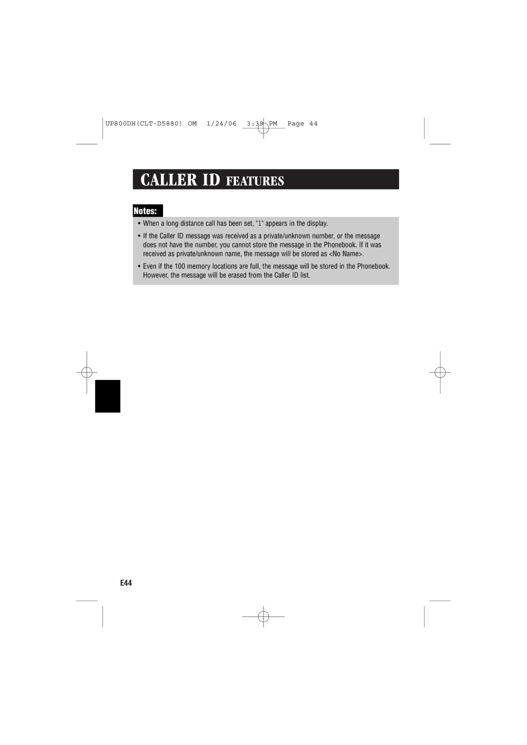 Sanyo CLT-D5883, CLT-D5880, CLT-D5882 instruction manual E44 