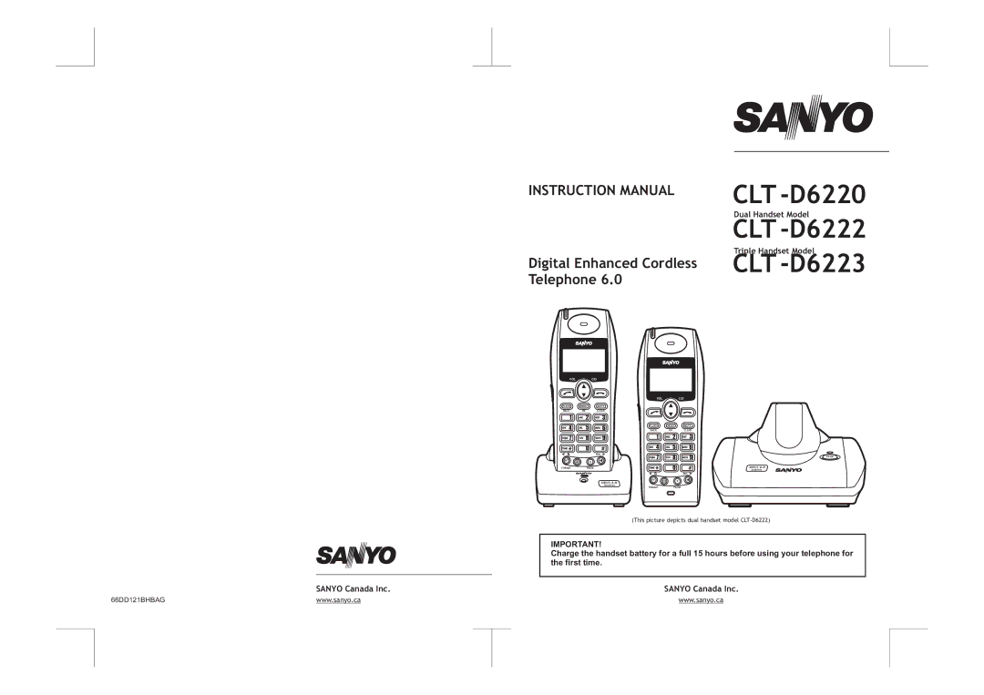 Sanyo CLT-D6222, CLT-D6223, CLT-D6220 instruction manual CLT -D6220 