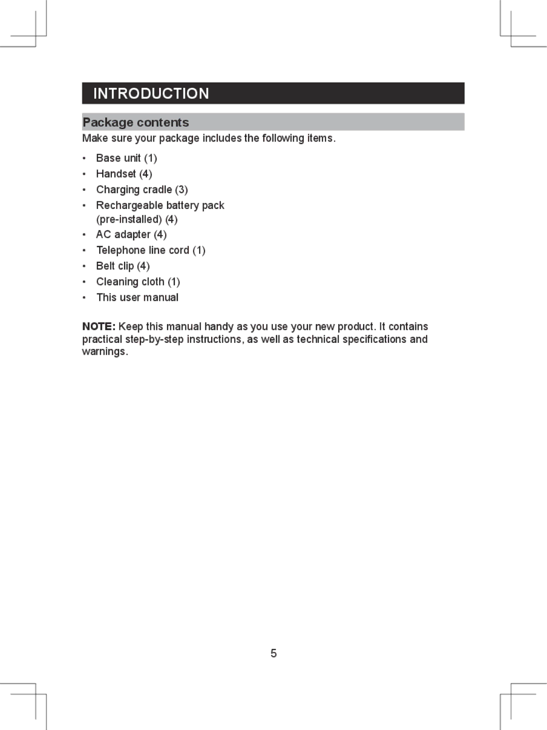 Sanyo CLT-D6614 instruction manual Package contents 