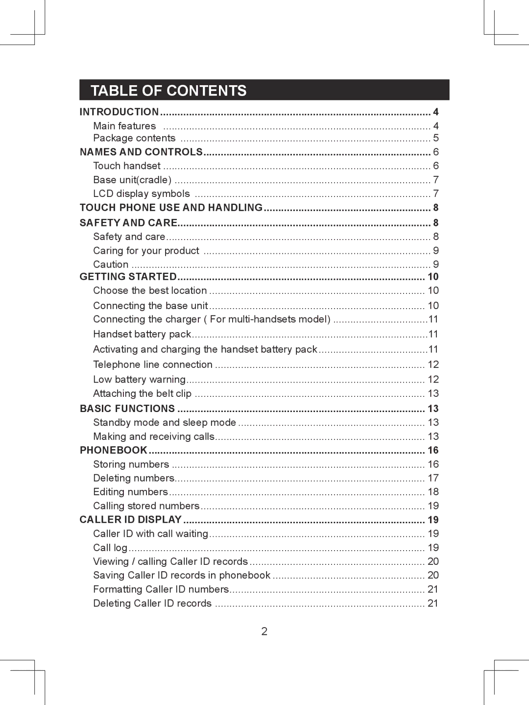 Sanyo CLT-D6623(WH), CLT-D6620(WH), CLT-D6622(WH) instruction manual Table of Contents 