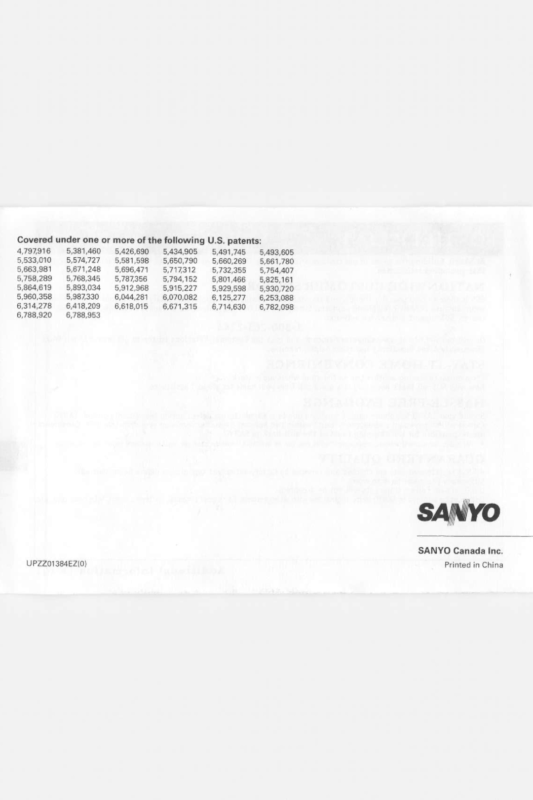 Sanyo CLT-E22 manual 