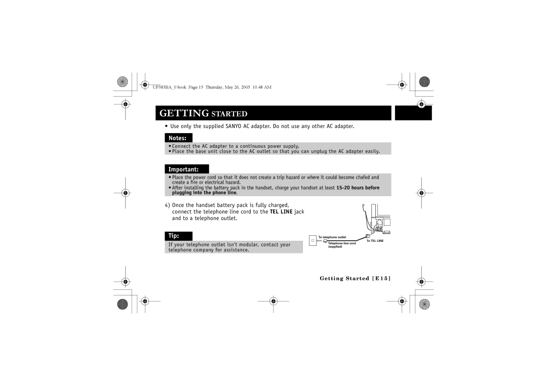 Sanyo CLT-E32, CLT-E30, CLT-E33 instruction manual Tip 