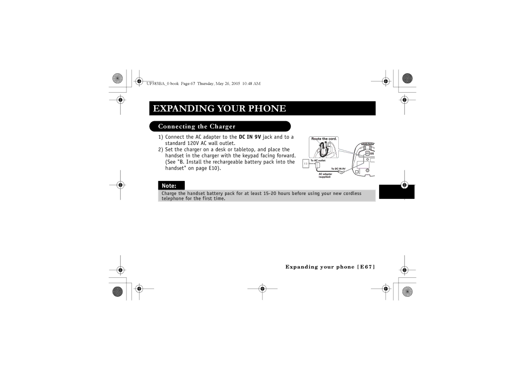 Sanyo CLT-E30, CLT-E33, CLT-E32 instruction manual Connecting the Charger 