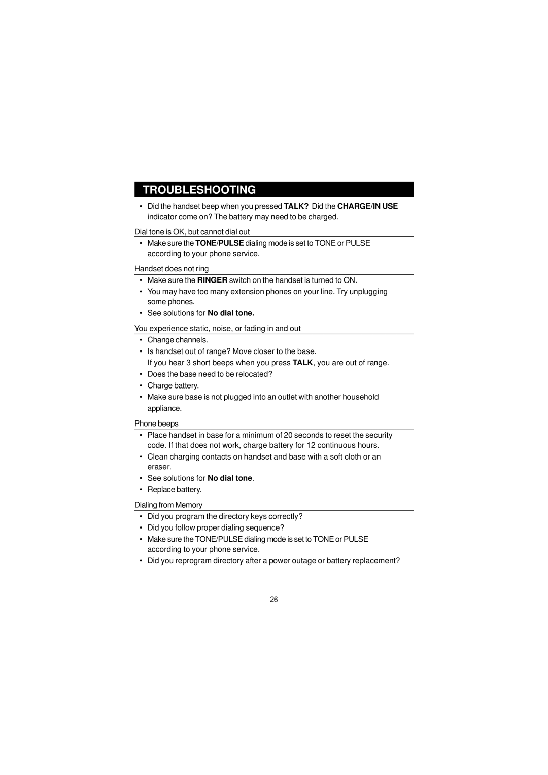 Sanyo CLT-U32, CLT-U20, CLT-U30, CLT-U22, CLT-U12 instruction manual Troubleshooting 