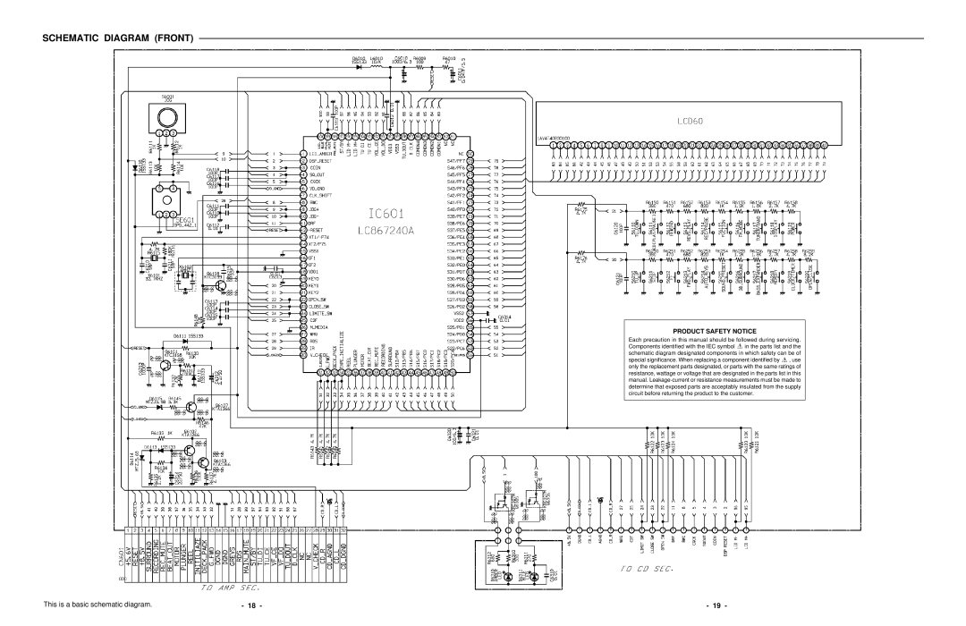 Sanyo DC-DA370 service manual Schematic Diagram Front 