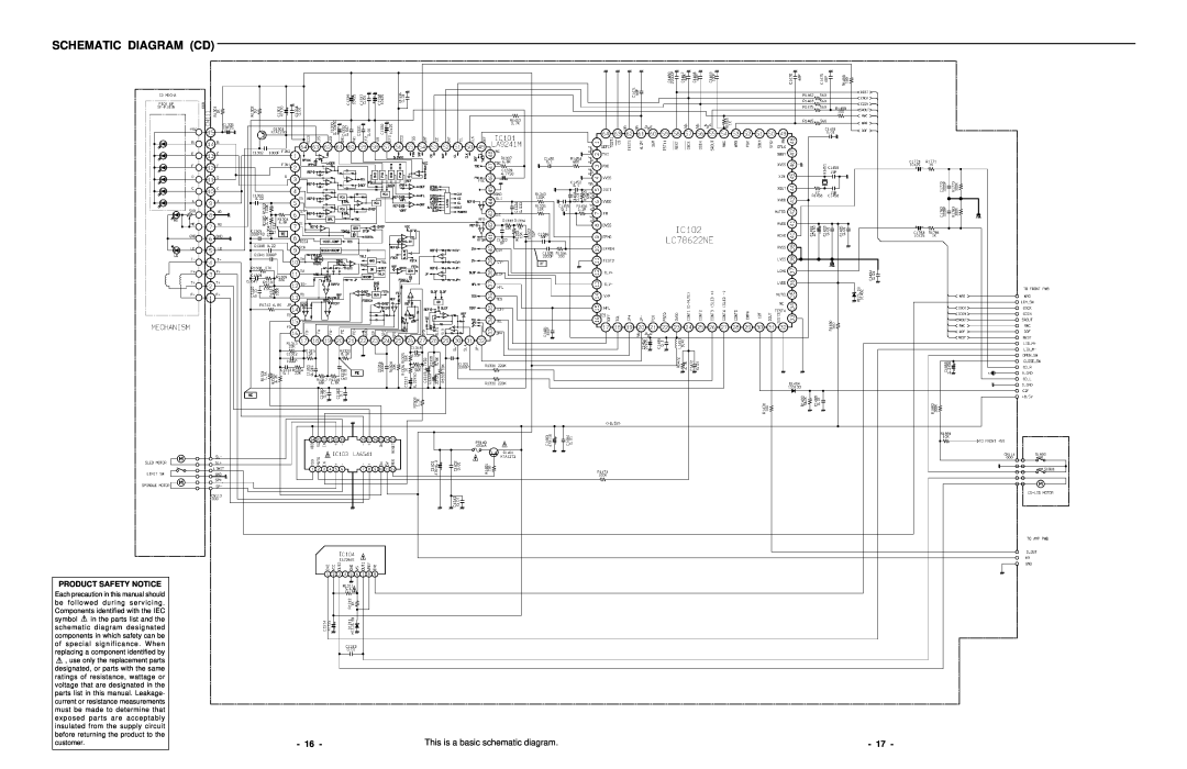 Sanyo DC-DA370 service manual Schematic Diagram Cd, This is a basic schematic diagram 