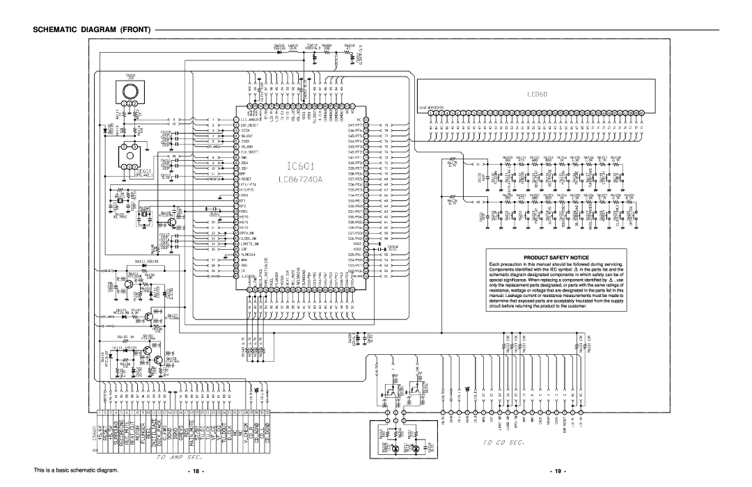 Sanyo DC-DA370 service manual Schematic Diagram Front, This is a basic schematic diagram 