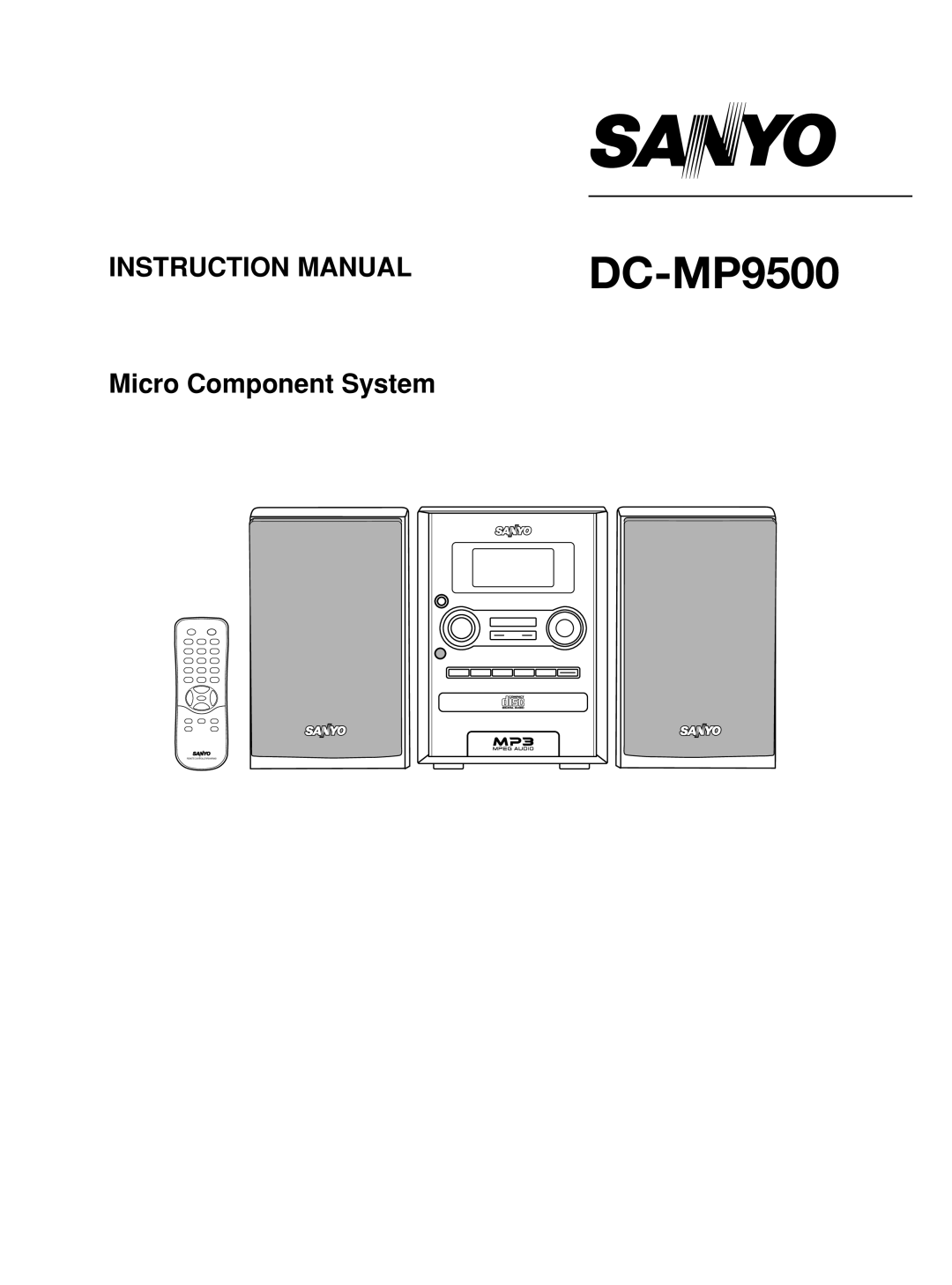 Sanyo DC-MP9500 instruction manual 