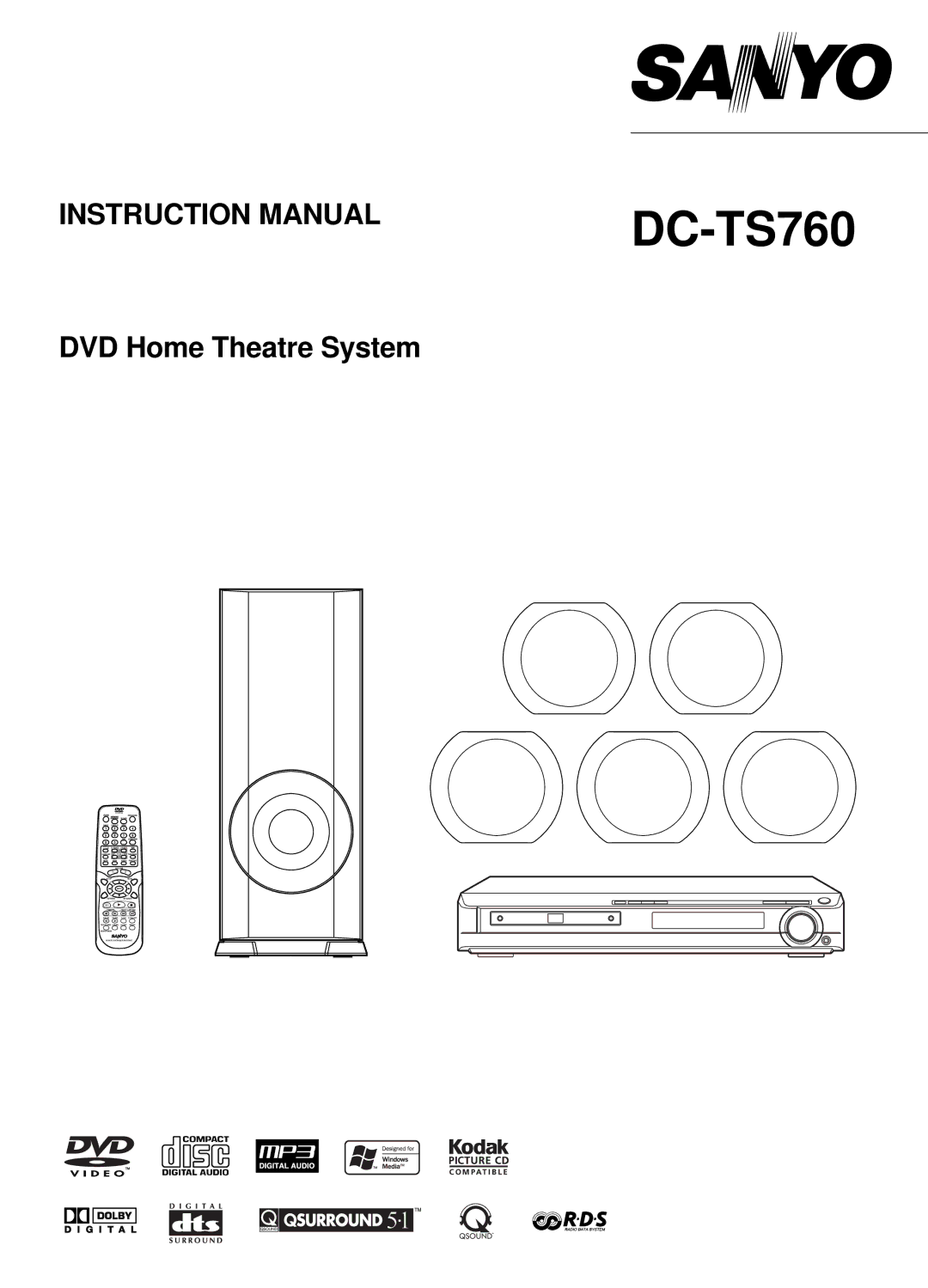 Sanyo DC-TS760 instruction manual 