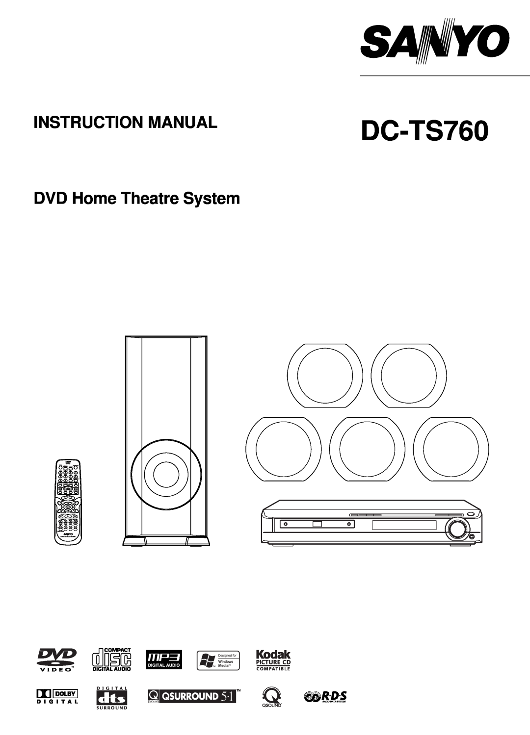 Sanyo DC-TS760 instruction manual REMOTE CONTROLLER RB-TS760ST 