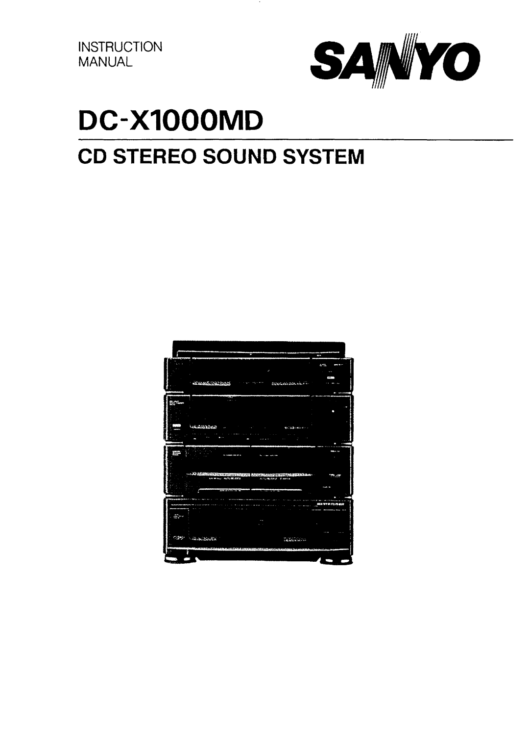 Sanyo DC-X1000MD manual 