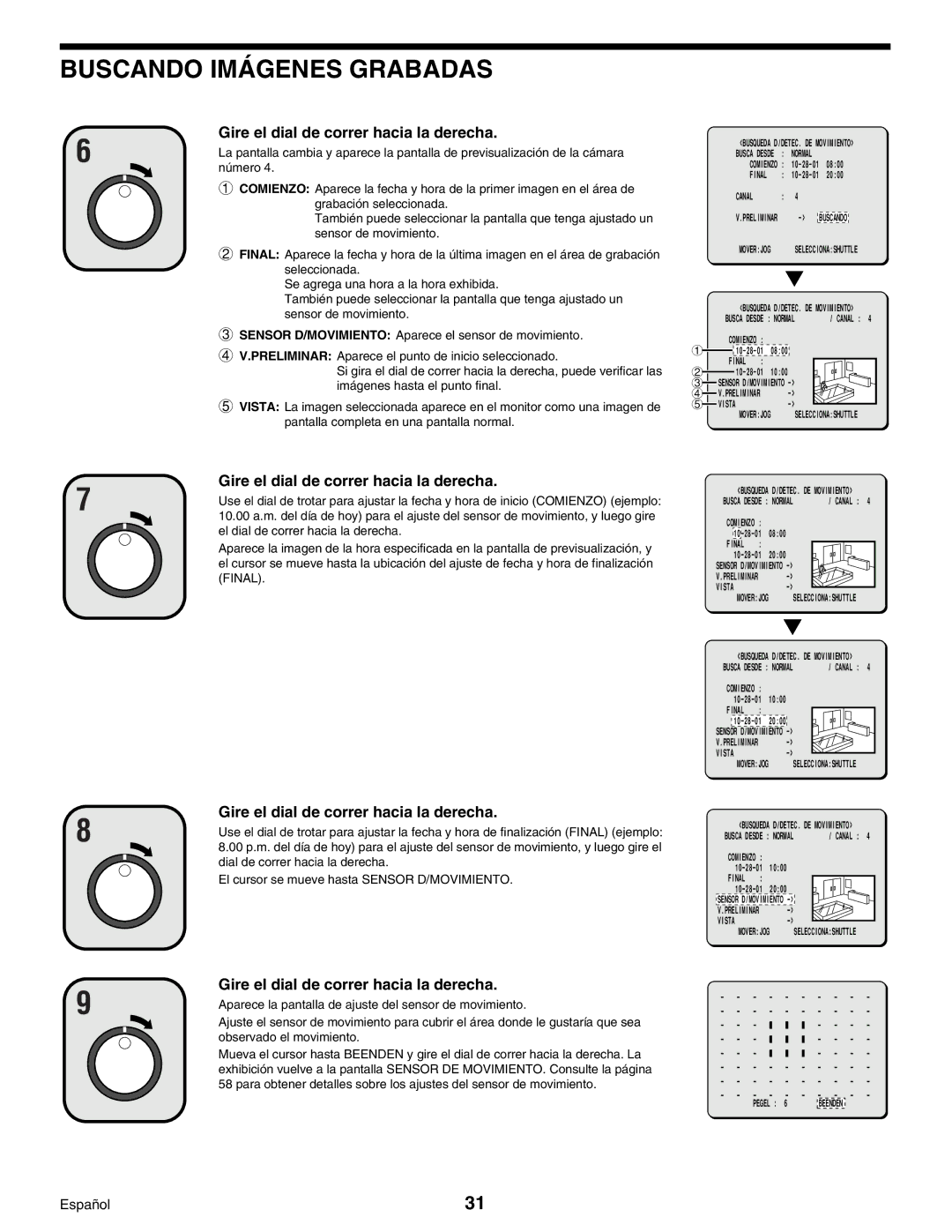 Sanyo Digital Video Recorder, DSR-3000 instruction manual Número, Comienzo 