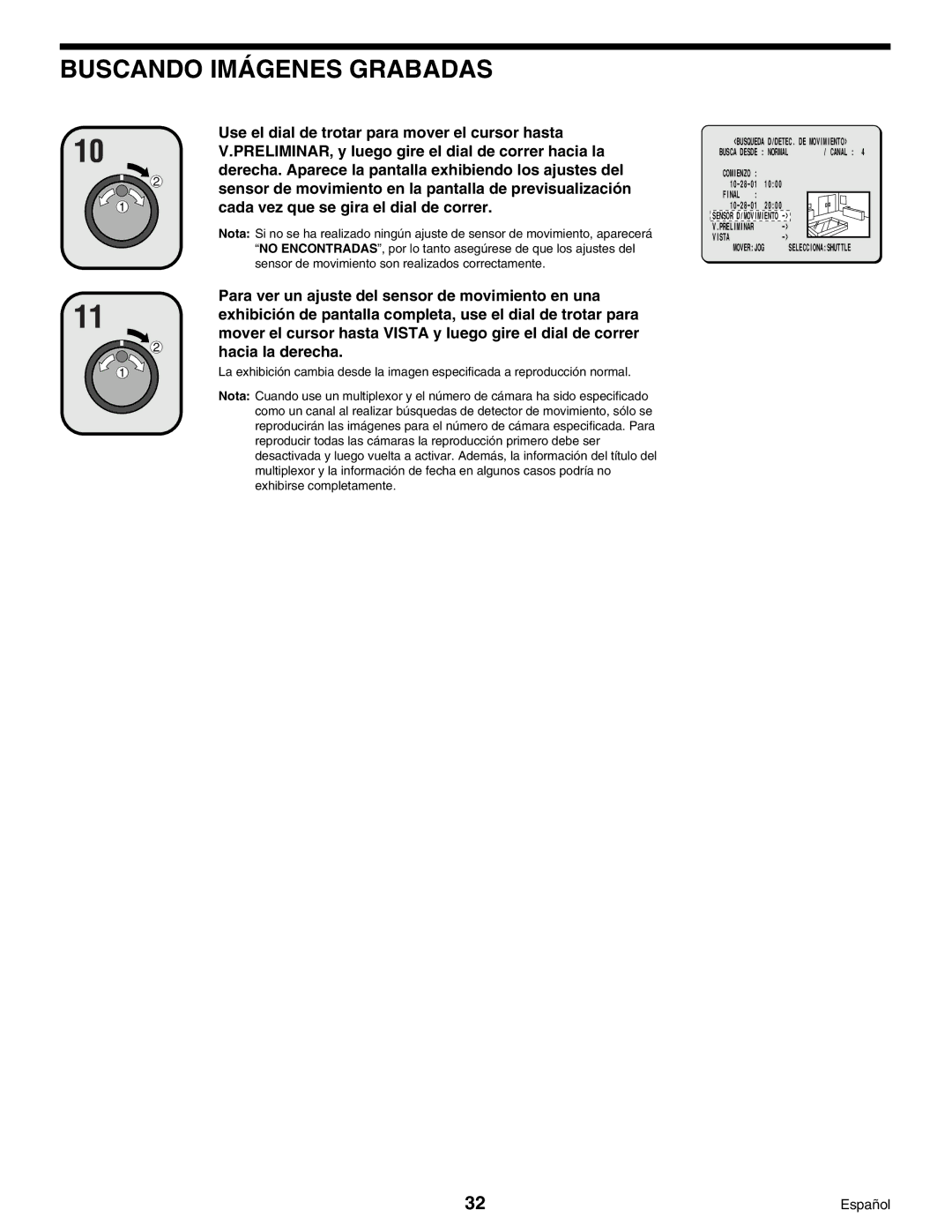 Sanyo DSR-3000, Digital Video Recorder instruction manual Buscando Imágenes Grabadas 