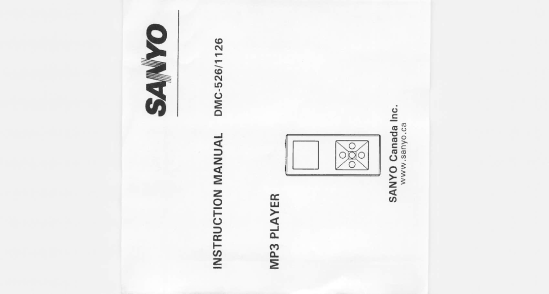 Sanyo DMC-526/1126 manual 