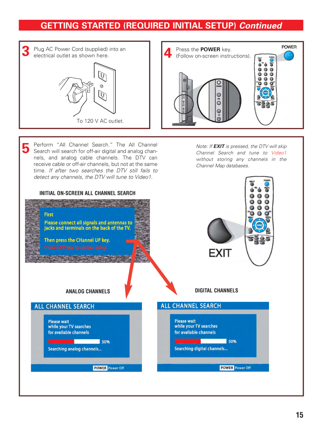 Sanyo DP19647 owner manual Getting Started Required Initial Setup 