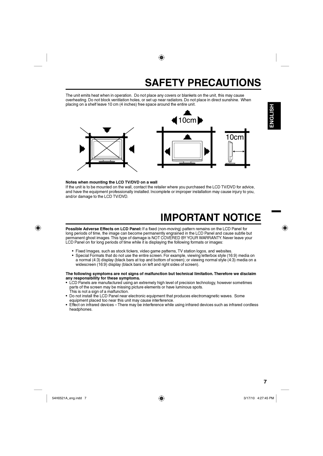 Sanyo DP32670, DP26670 owner manual Safety Precautions 