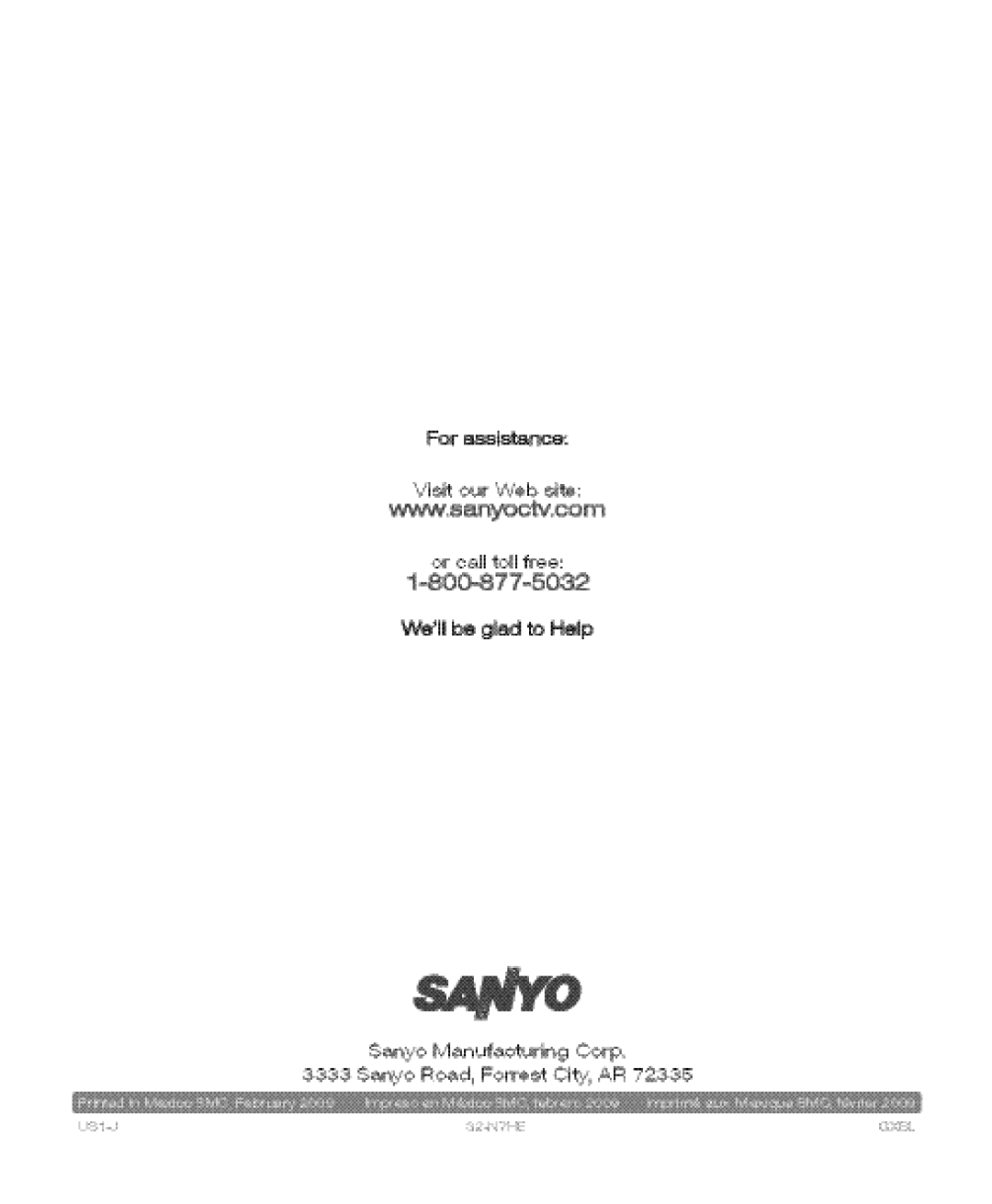 Sanyo DP32649 owner manual 