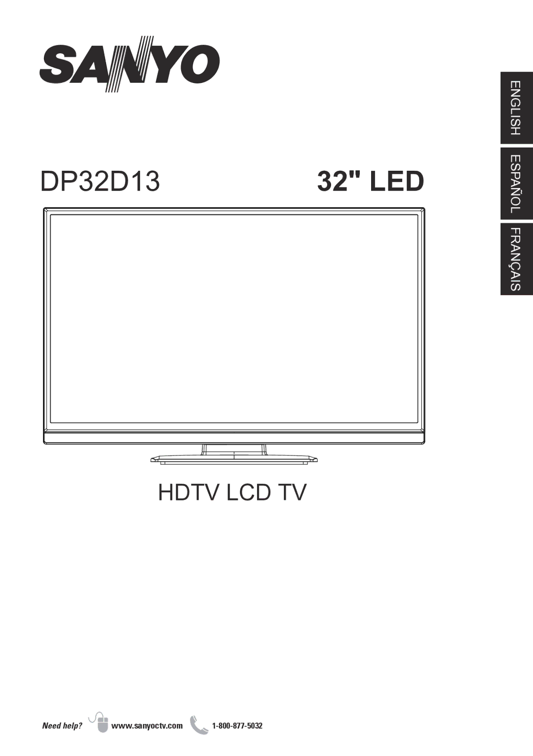 Sanyo DP32D13 manual 32 LED 