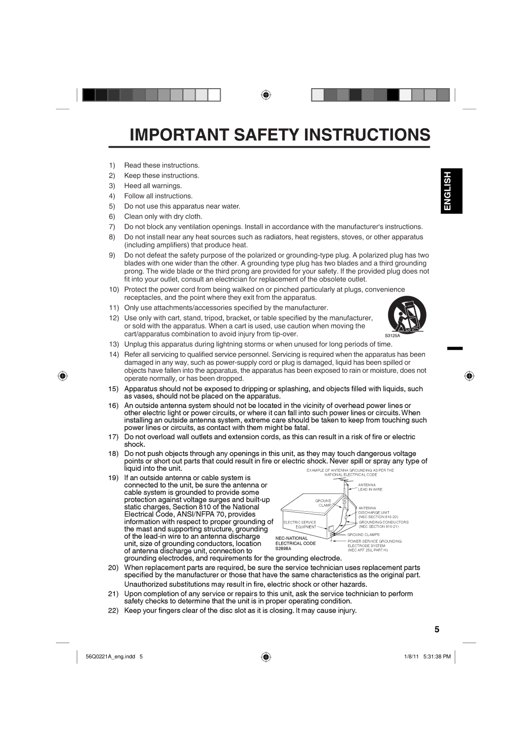 Sanyo DP26671, DP36671, DP32671 manual Electrical Code, ANSI/NFPA 70, provides, Information with respect to proper grounding 