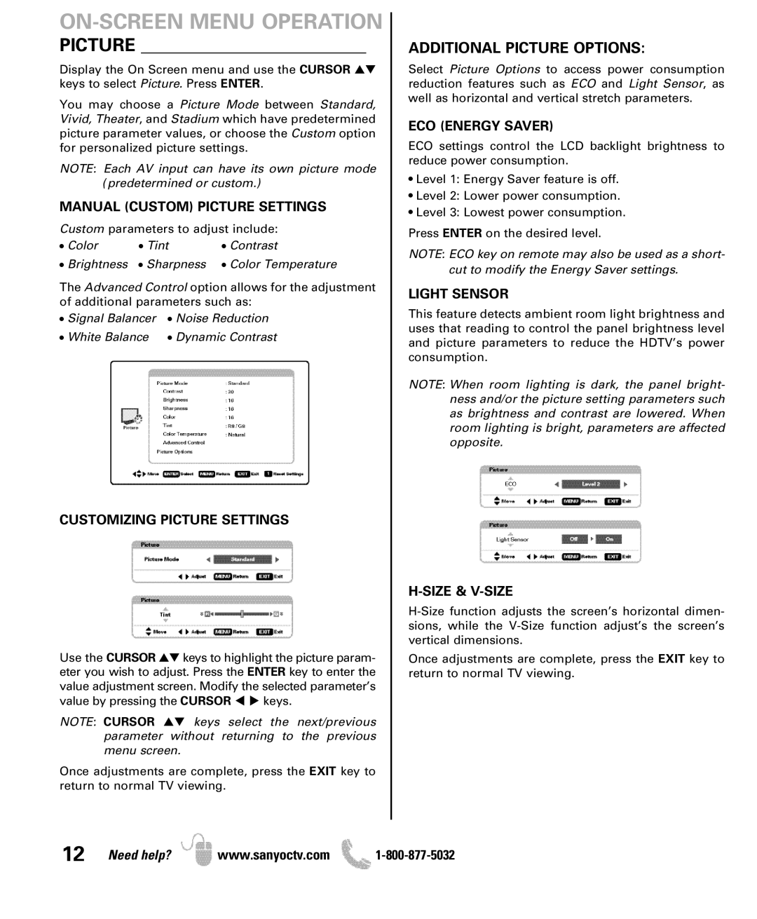 Sanyo DP42851 manual Picture 