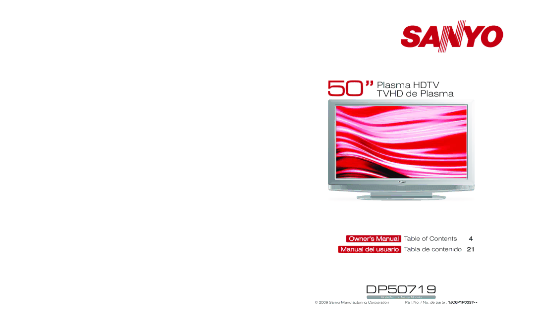 Sanyo DP50719 owner manual 