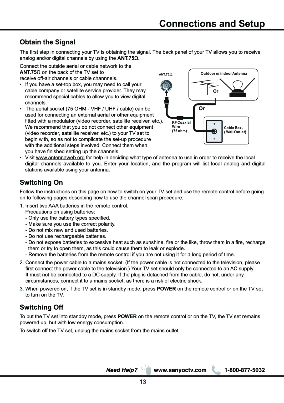 Sanyo DP58D34 manual 