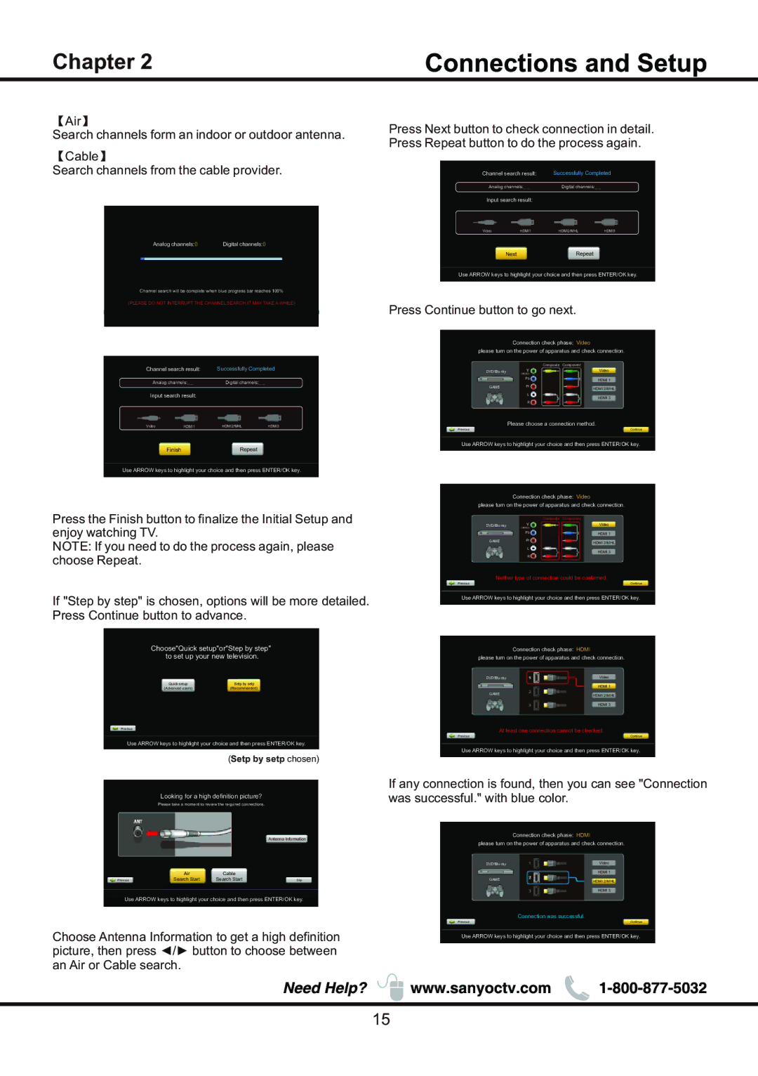 Sanyo DP58D34 manual Chapter 