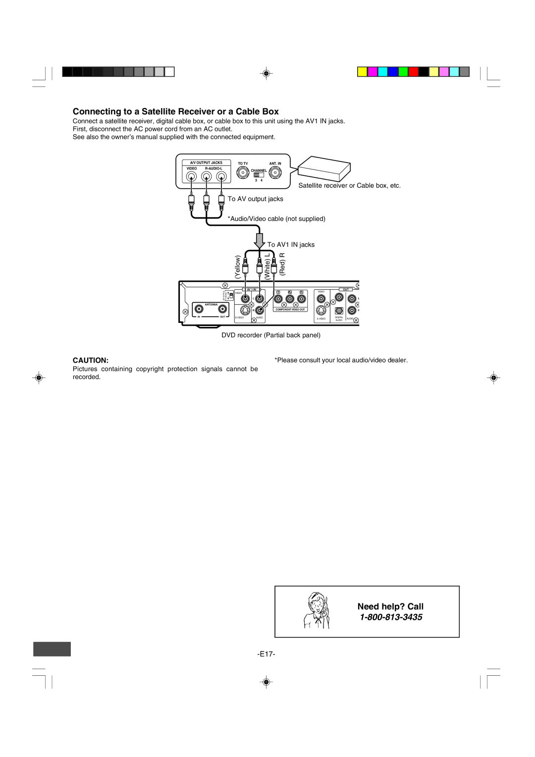 Sanyo DRW-500 instruction manual Connecting to a Satellite Receiver or a Cable Box 