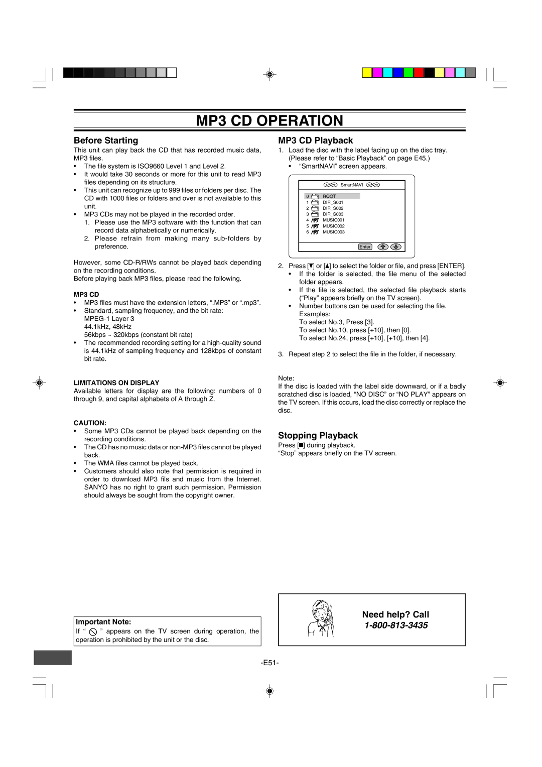 Sanyo DRW-500 instruction manual MP3 CD Operation, Before Starting, MP3 CD Playback 