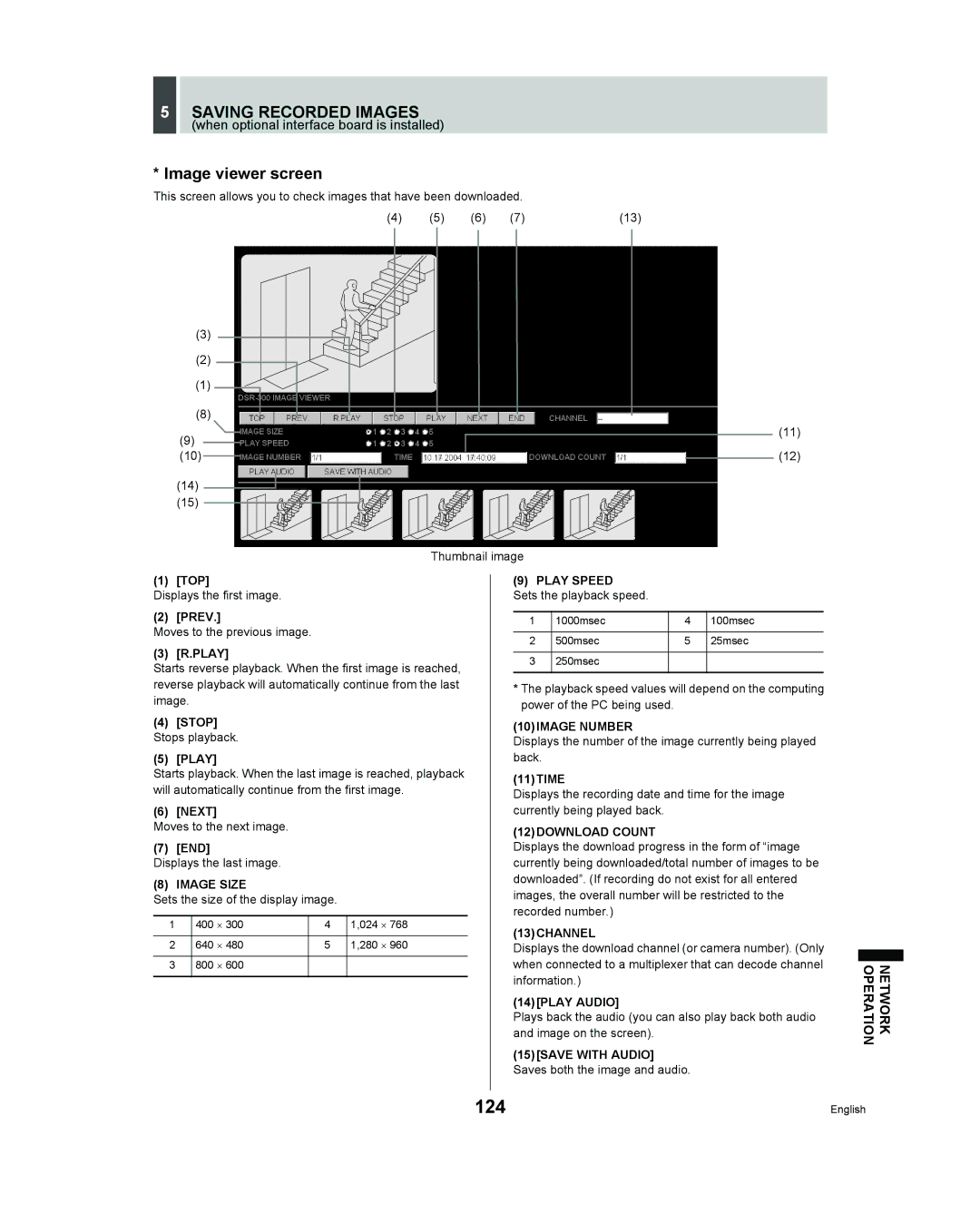 Sanyo DSR - 300 manual 124, Image viewer screen 