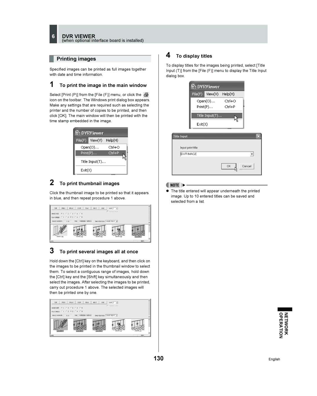 Sanyo DSR - 300 manual 130, Printing images 