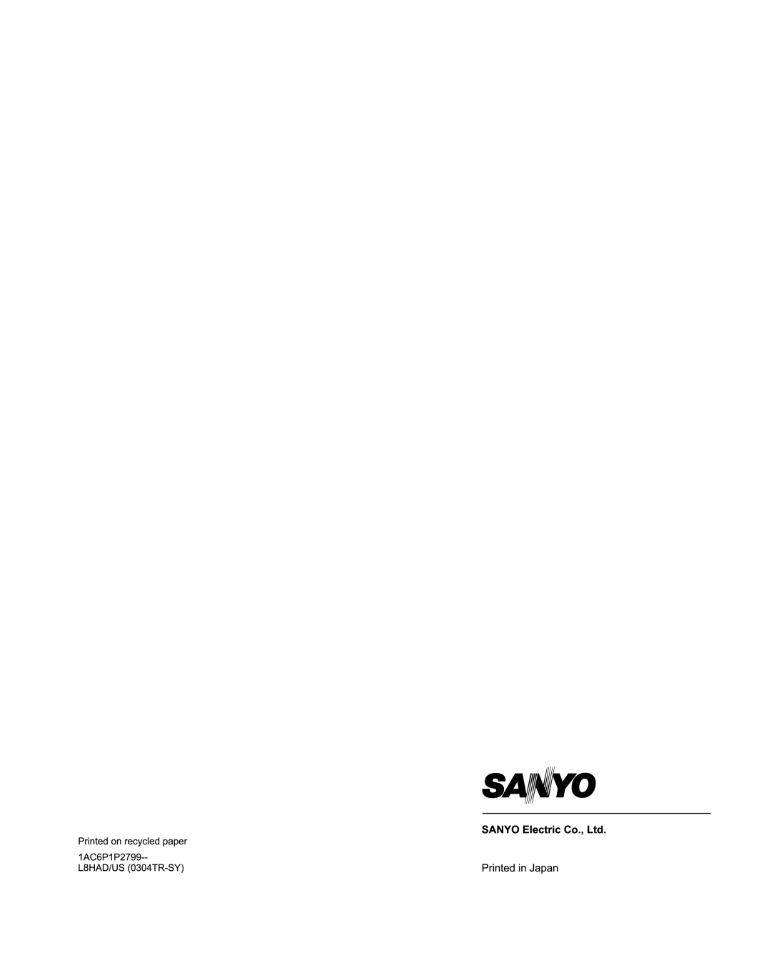 Sanyo DSR - 300 manual 