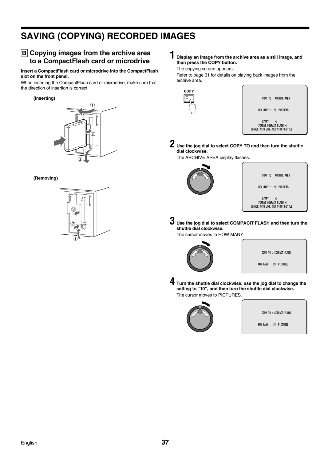 Sanyo DSR-3009P instruction manual Cursor moves to Pictures 