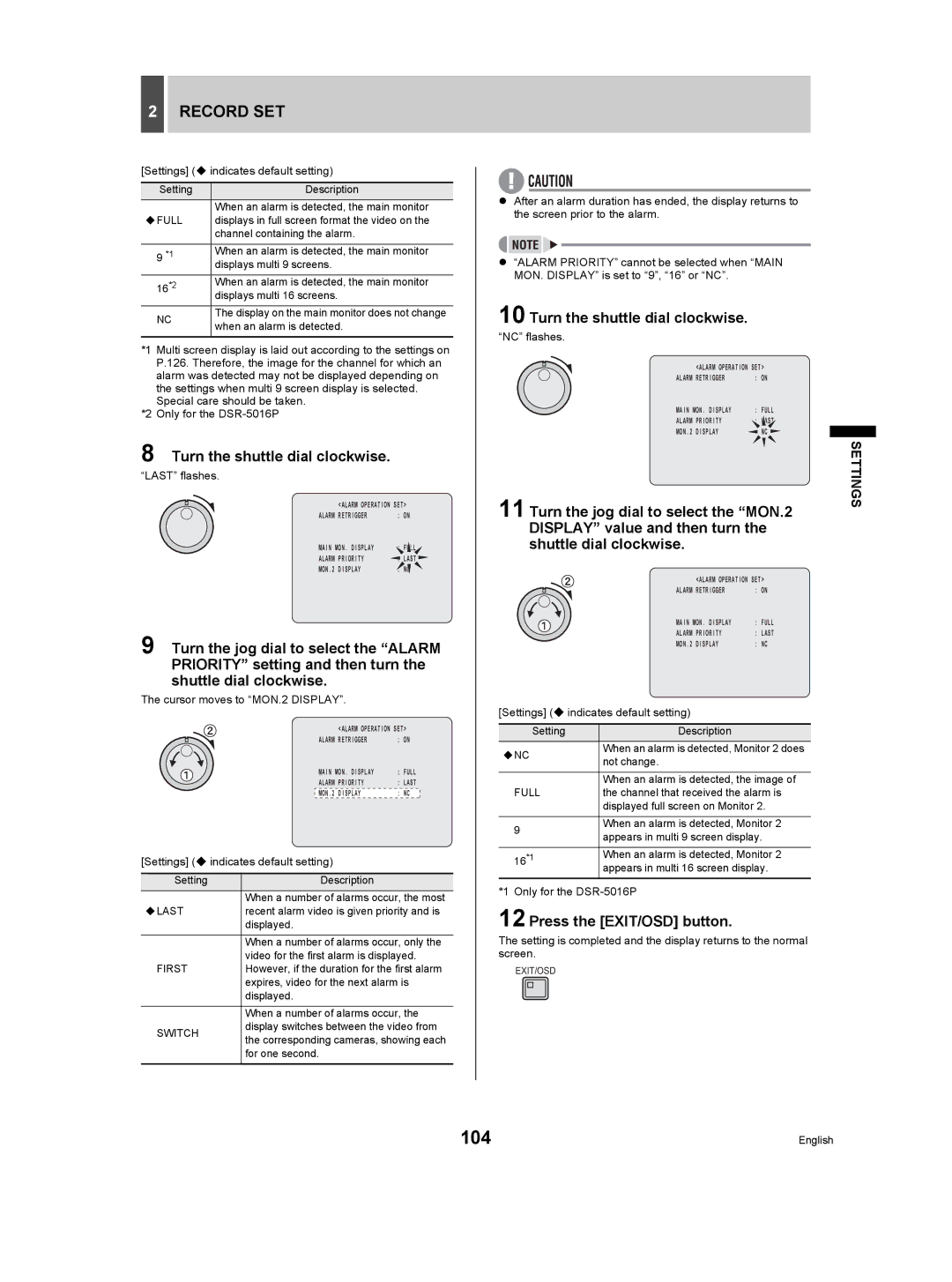 Sanyo DSR-5009P instruction manual 104 