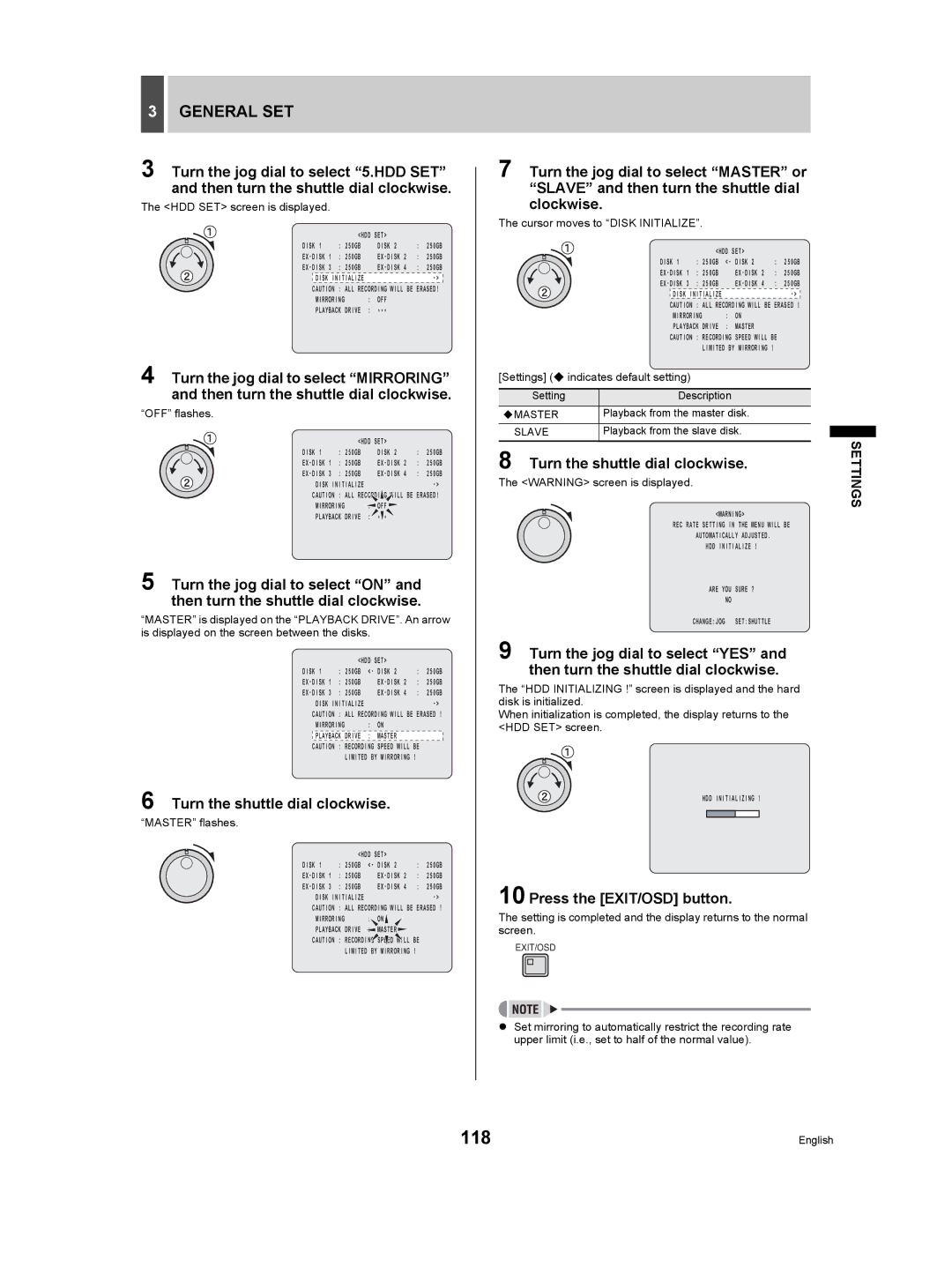 Sanyo DSR-5009P instruction manual 118, ‹Master 