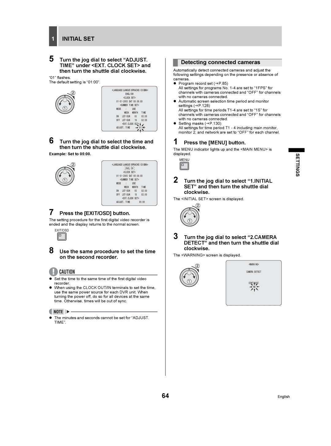 Sanyo DSR-5009P instruction manual Detecting connected cameras, Flashes Default setting is, Example Set to 