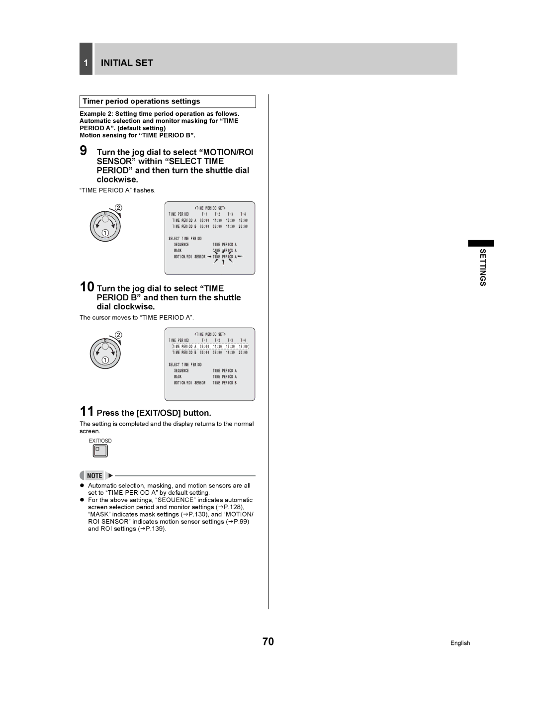 Sanyo DSR-5009P instruction manual Timer period operations settings, Time Period a flashes, Cursor moves to Time Period a 