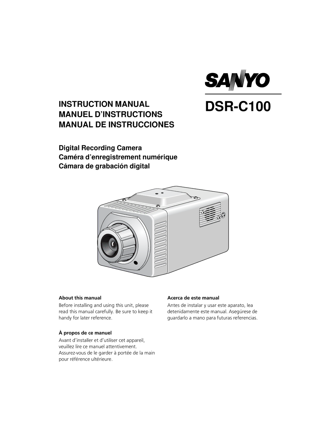 Sanyo DSR-C100 instruction manual 