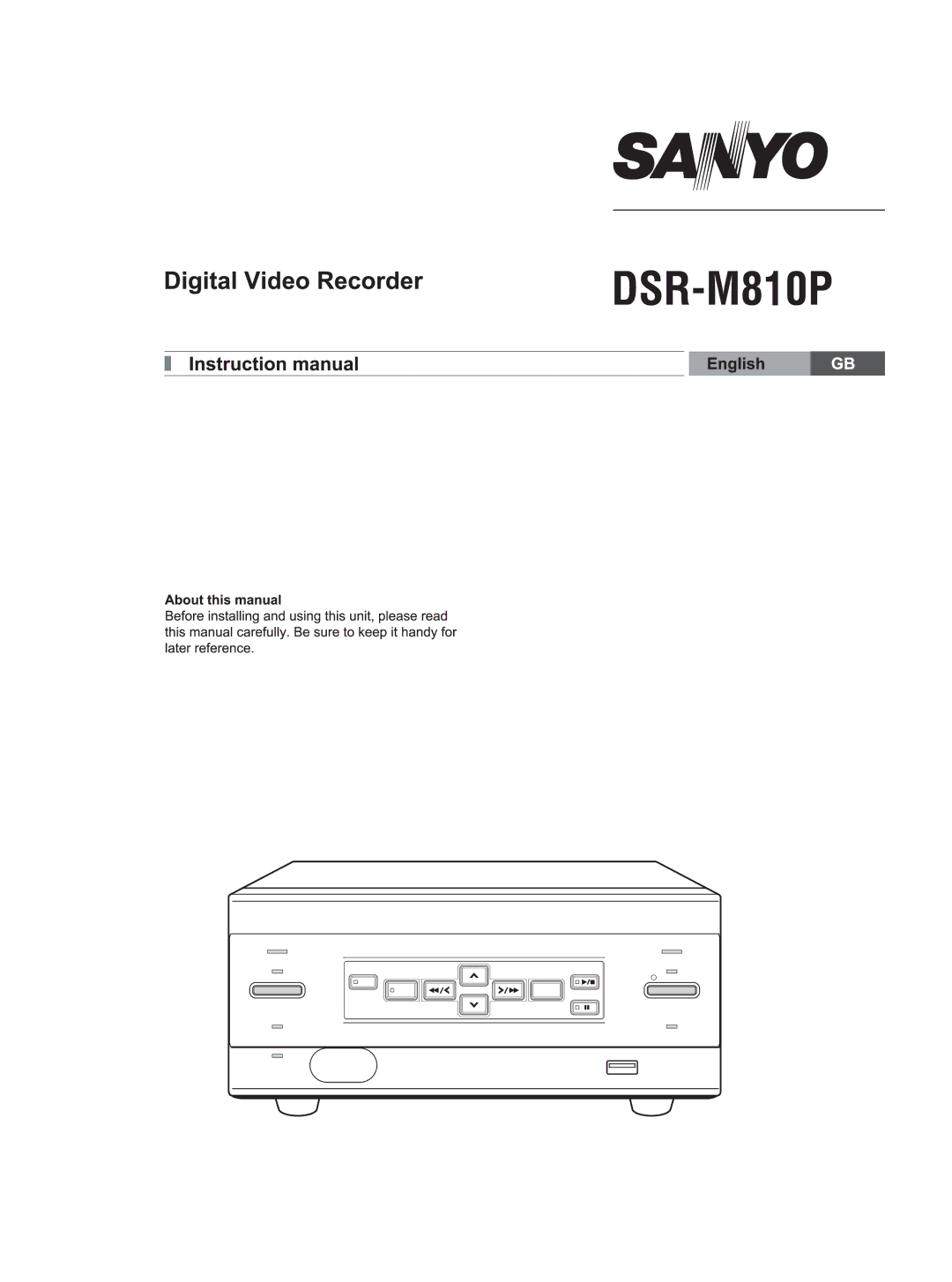 Sanyo DSR-M manual 