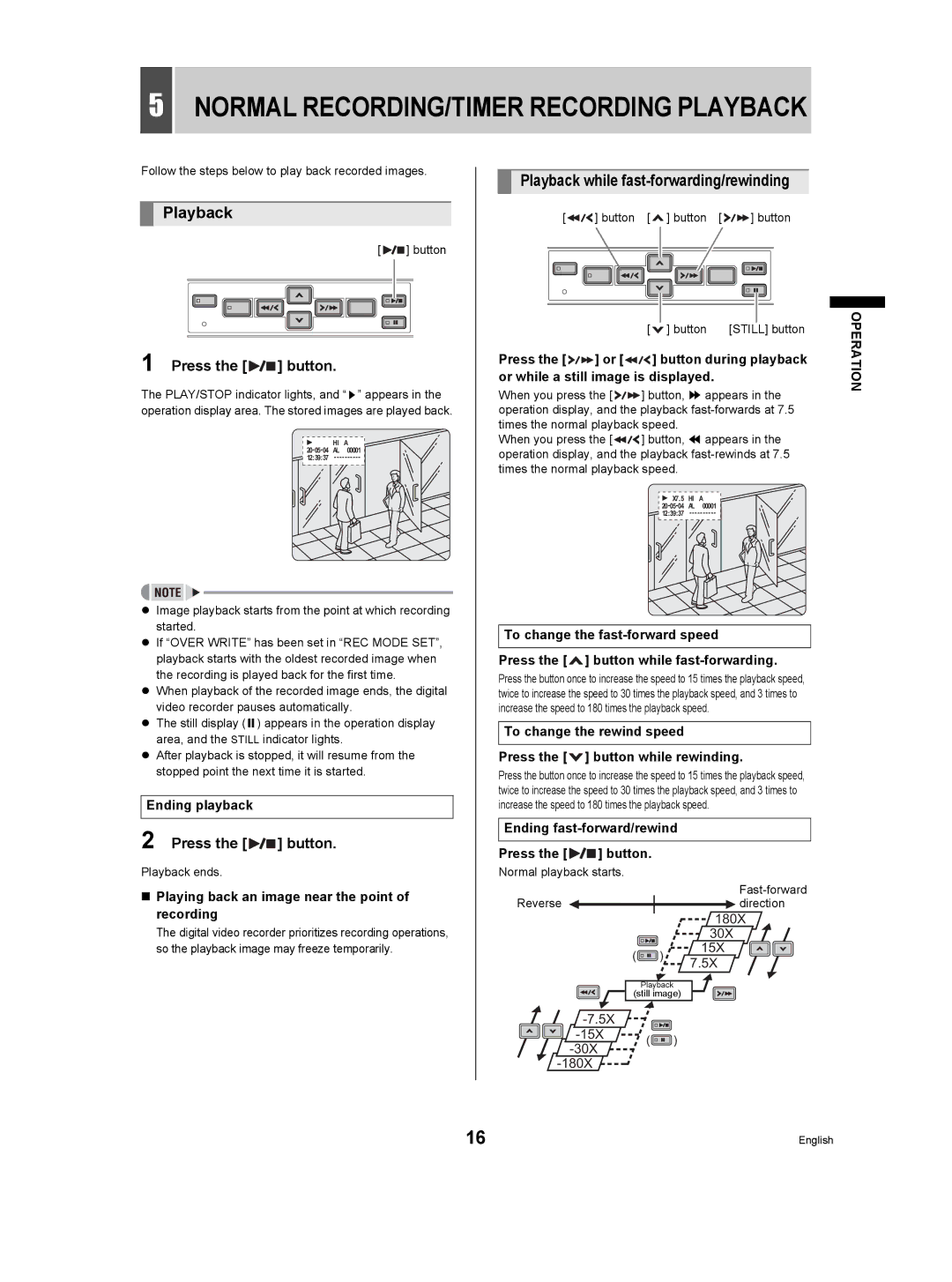 Sanyo DSR-M manual Playback while fast-forwarding/rewinding 